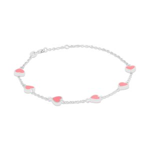 Enamel Heart Bracelet